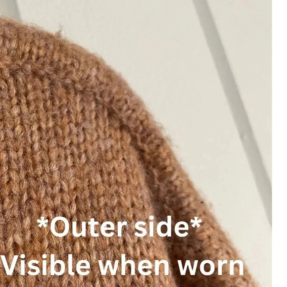 J.Crew, Merino Wool and Alpaca, Relaxed Turtleneck Poncho, Heather Desert, Tan - Picture 8 of 11